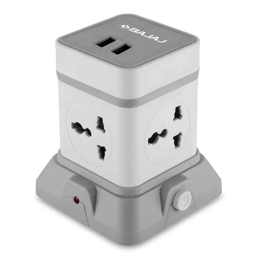 BAJAJ Herculo Tower (11012) 4 Way with 2 USB Port Extension Board