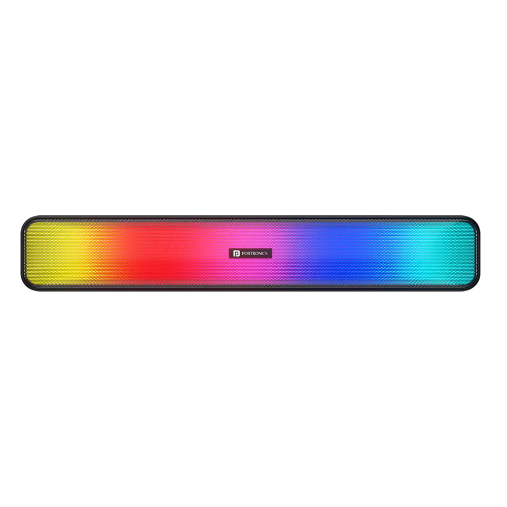 Portronics Radian 16W Stereo Soundbar Speaker with LED Light