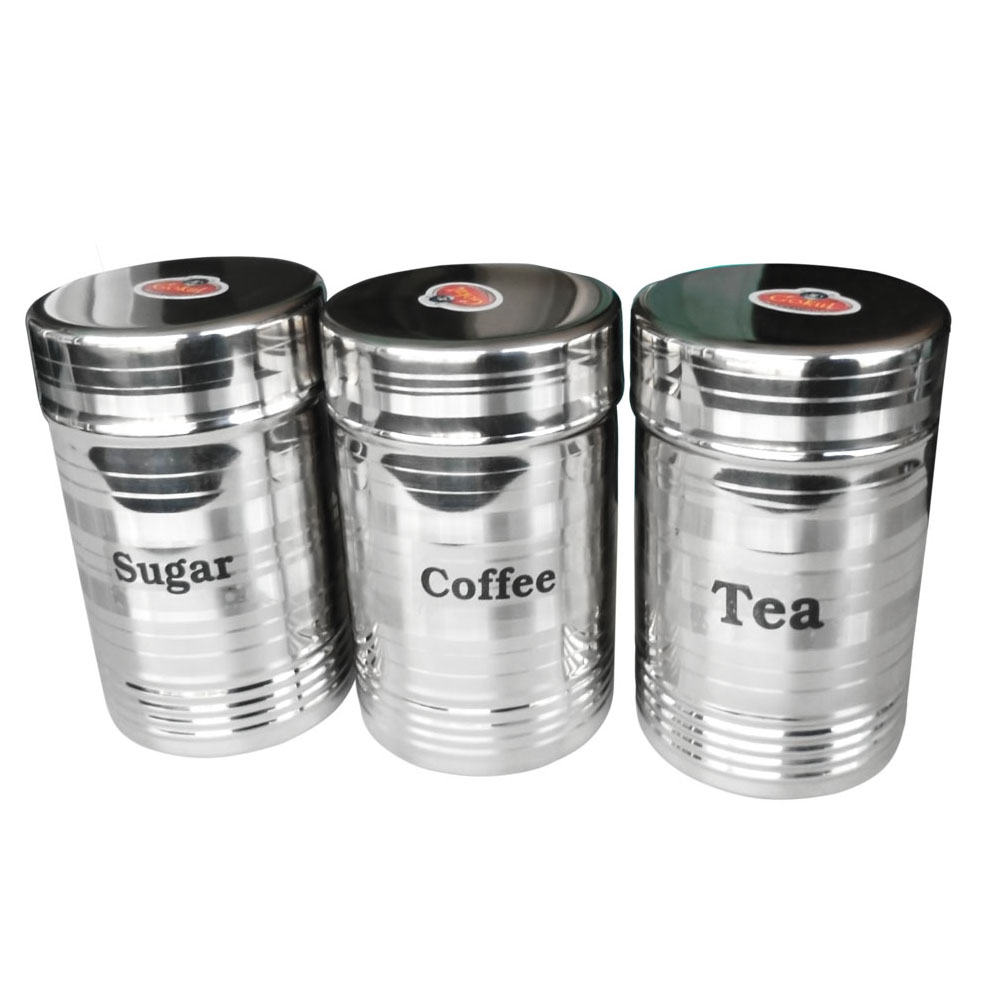 Gokul Tea Time Canister Set (3 Pcs Set)