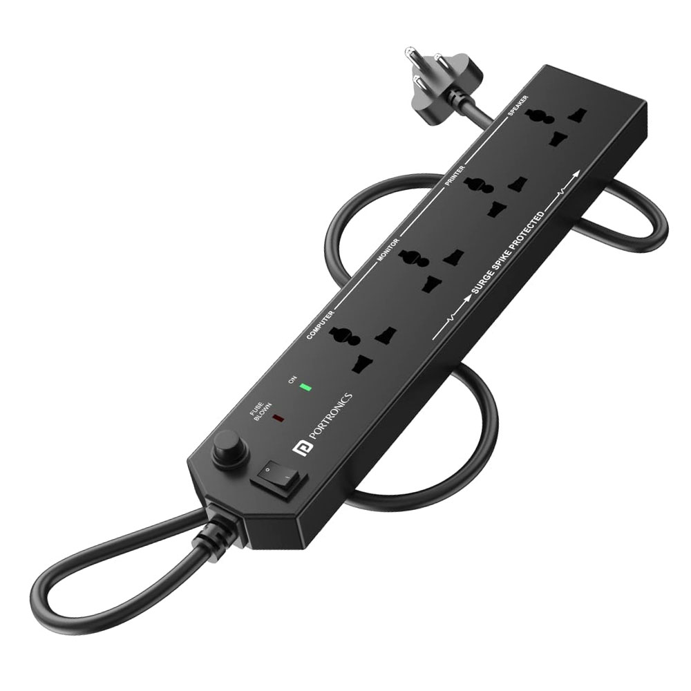 Portronics Power Plate 10 with 4 Power Sockets