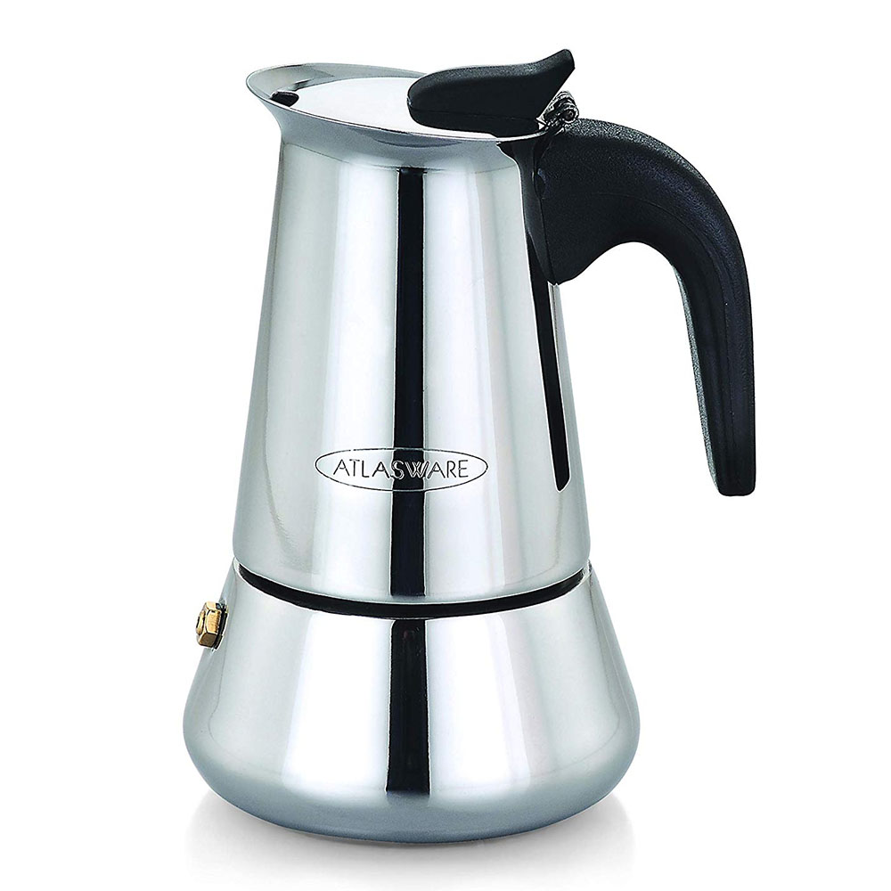ATLASWARE STAINLESS STEEL COFFEE MAKER (SIZE-6 CUP)
