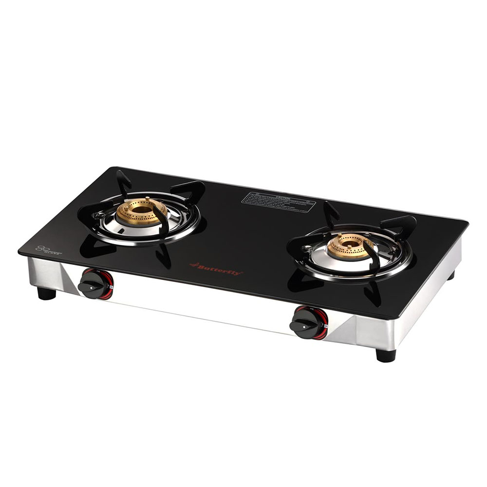 Butterfly Duo 2 Burner Glasstop Gas Stove