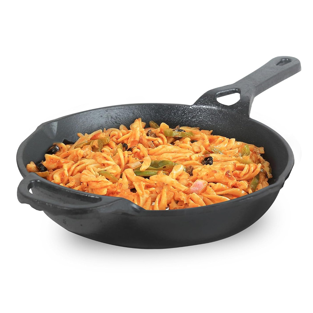 The Indus Valley Cast Iron Long Handle 10.25inch (26.2 cm) Skillet-Fry Pan (KC-FE-SK-009)