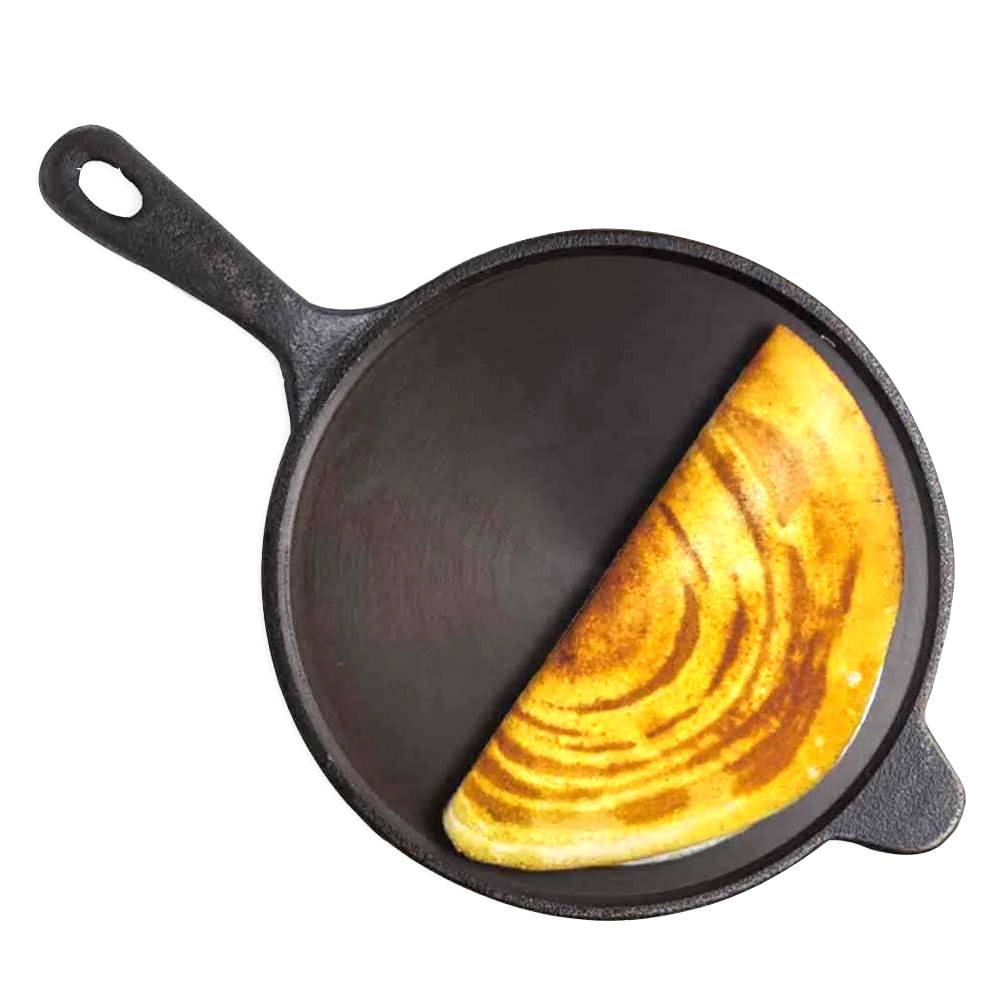 The Indus Valley Super Smooth Cast Iron 26.3cm Tawa-Long Handle (KC-FE-TA-016)