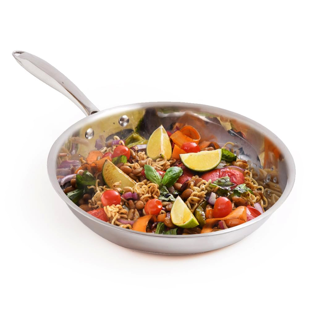 The Indus Valley Triply Stainless Steel Frypan 8.7 inch (22 cm) (KC-TP-FP-001)
