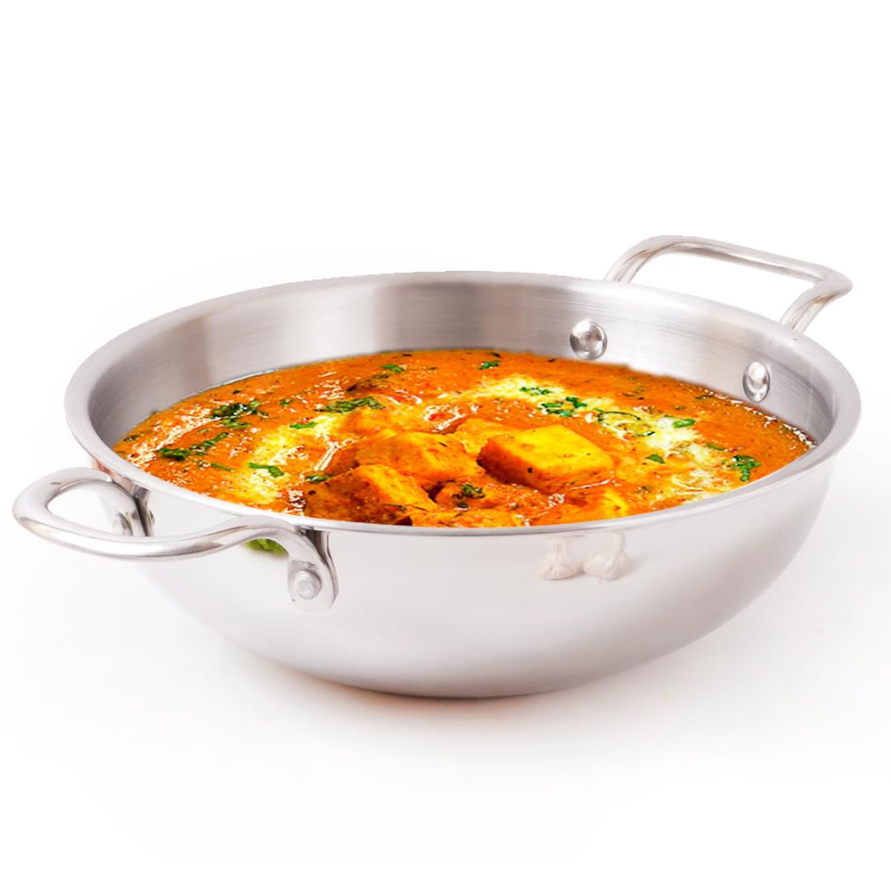 The Indus Valley Triply Stainless Steel Kadai 24 cm IB (9.2 inch) (KC-TP-KA-003)