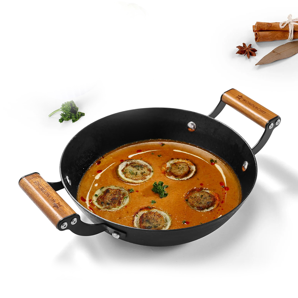 WONDERCHEF Ferro Cast Iron Kadhai 28cm (63154906)