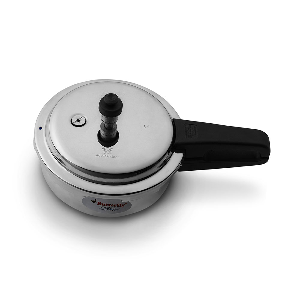 Butterfly Curve 2L Outer Lid SS Pressure Cooker