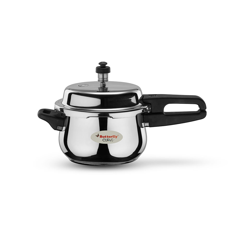 Butterfly Curve 3L Outer Lid SS Pressure Cooker