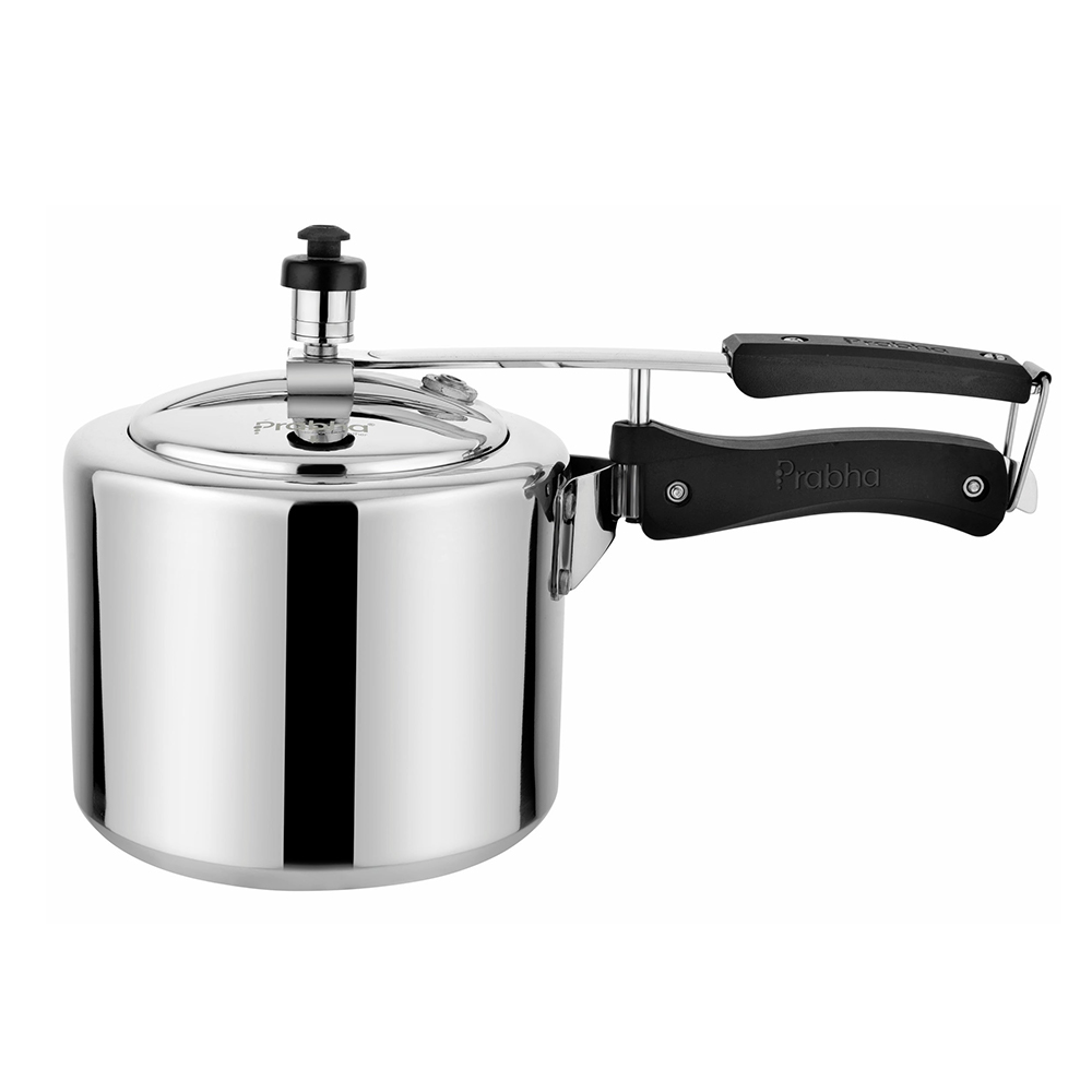 Prabha Ecoluxe 2L Aluminium IB Inner Lid Pressure Cooker