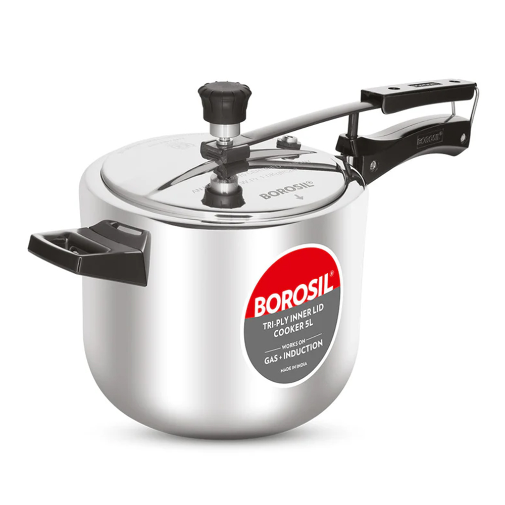 BOROSIL 5L Presto SS Triply Inner Lid IB Pressure Cooker