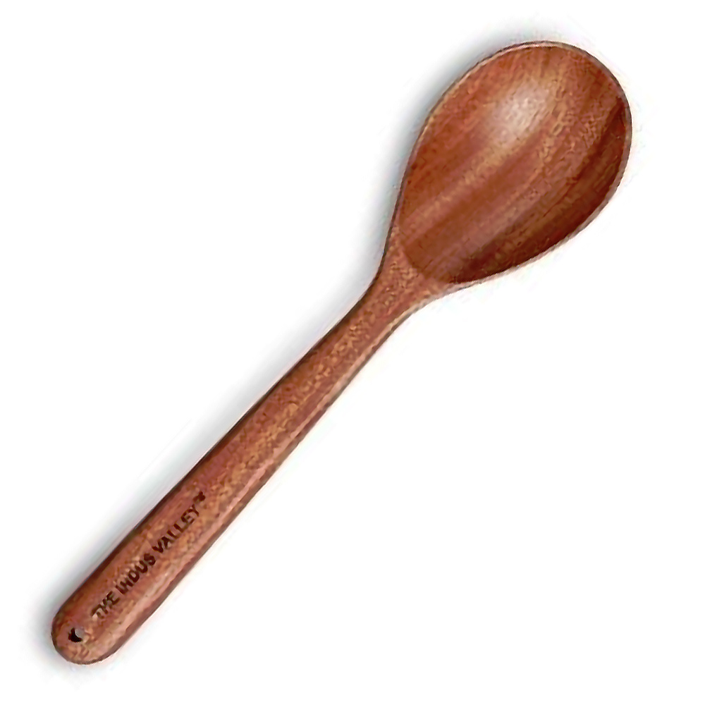 The Indus Valley Neem Wood Cooking Spoon Stir Oval 30cm (KS-NW-ST-002)