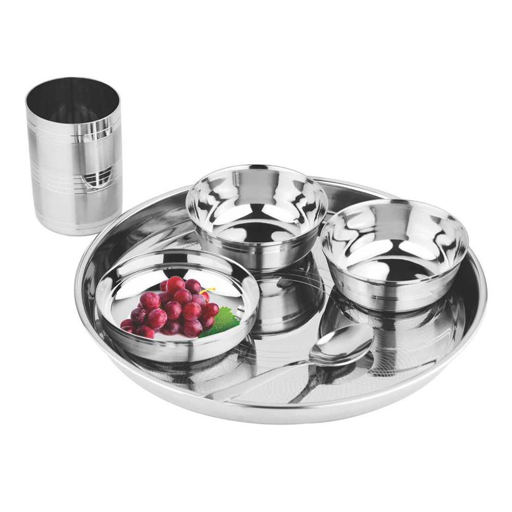 Prabha SS Alina Thali Dinner Set (Plain) 6 Pcs