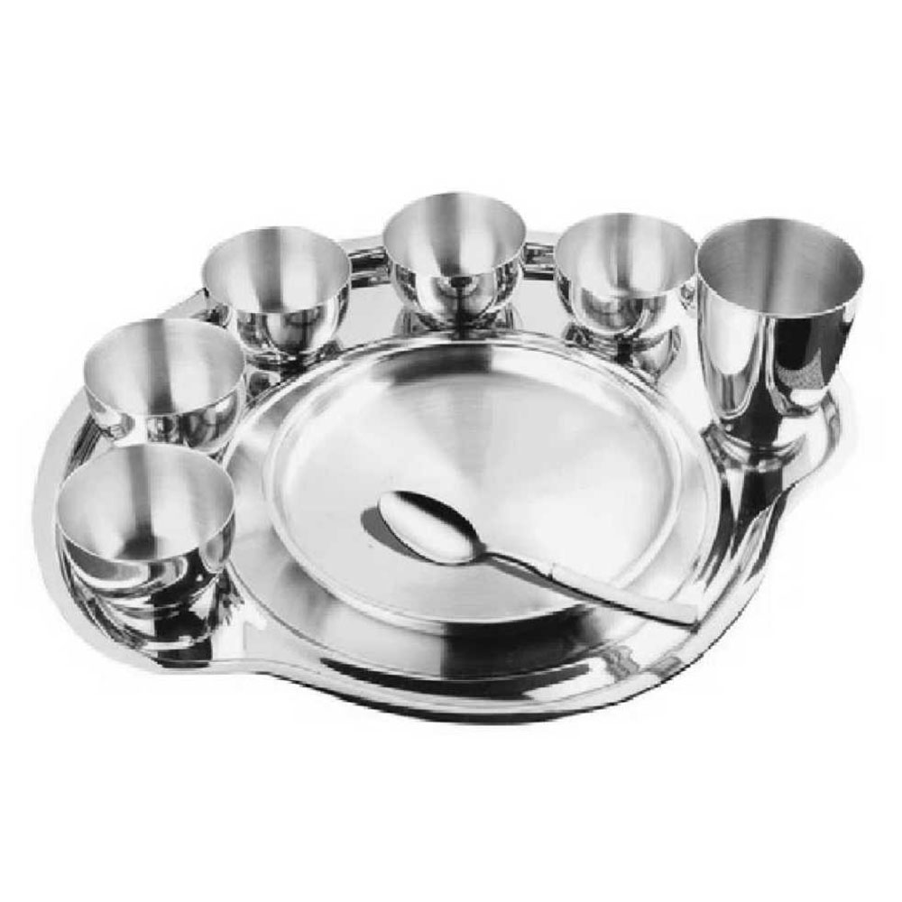 Prabha SS Rajwada Thali Dinner Set (Plain) 9 Pcs