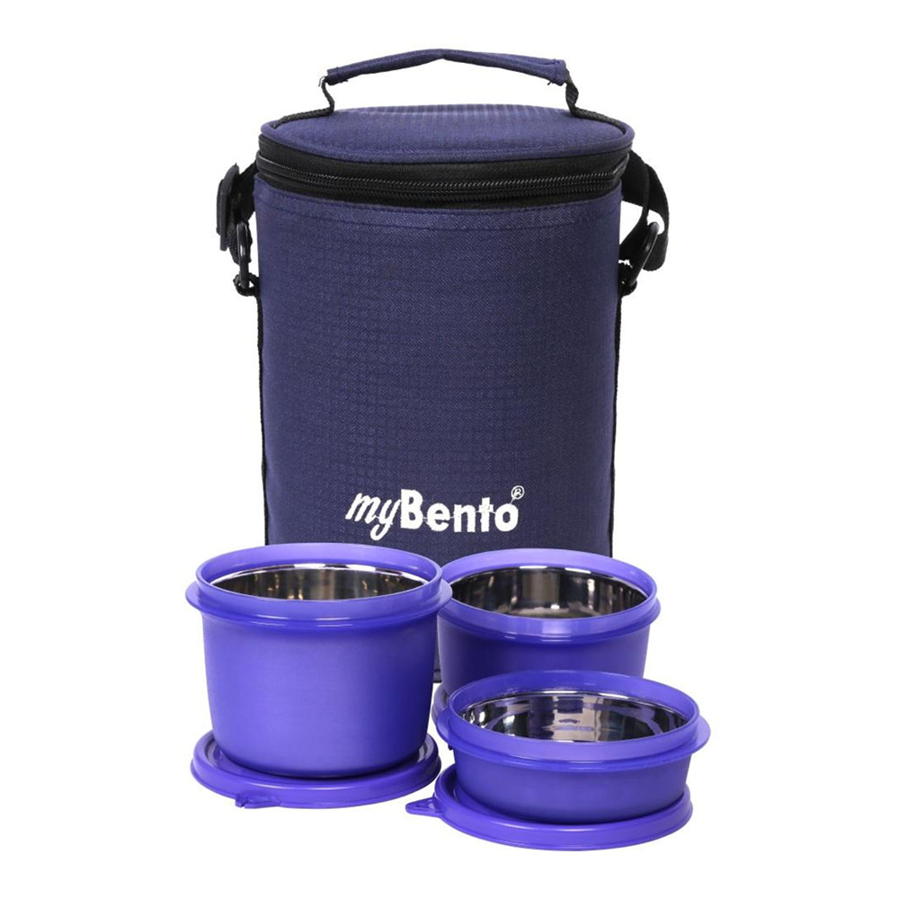 MYBENTO STAINLESS STEEL INBUILT LUNCH BOX WITH BAG 1260 ML (103032-C213)