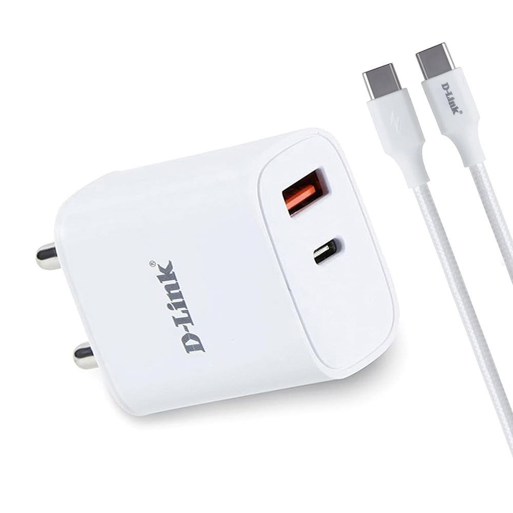 D-Link DPA-F4511 45W Dual Port Charger Adapter with Type C Cable